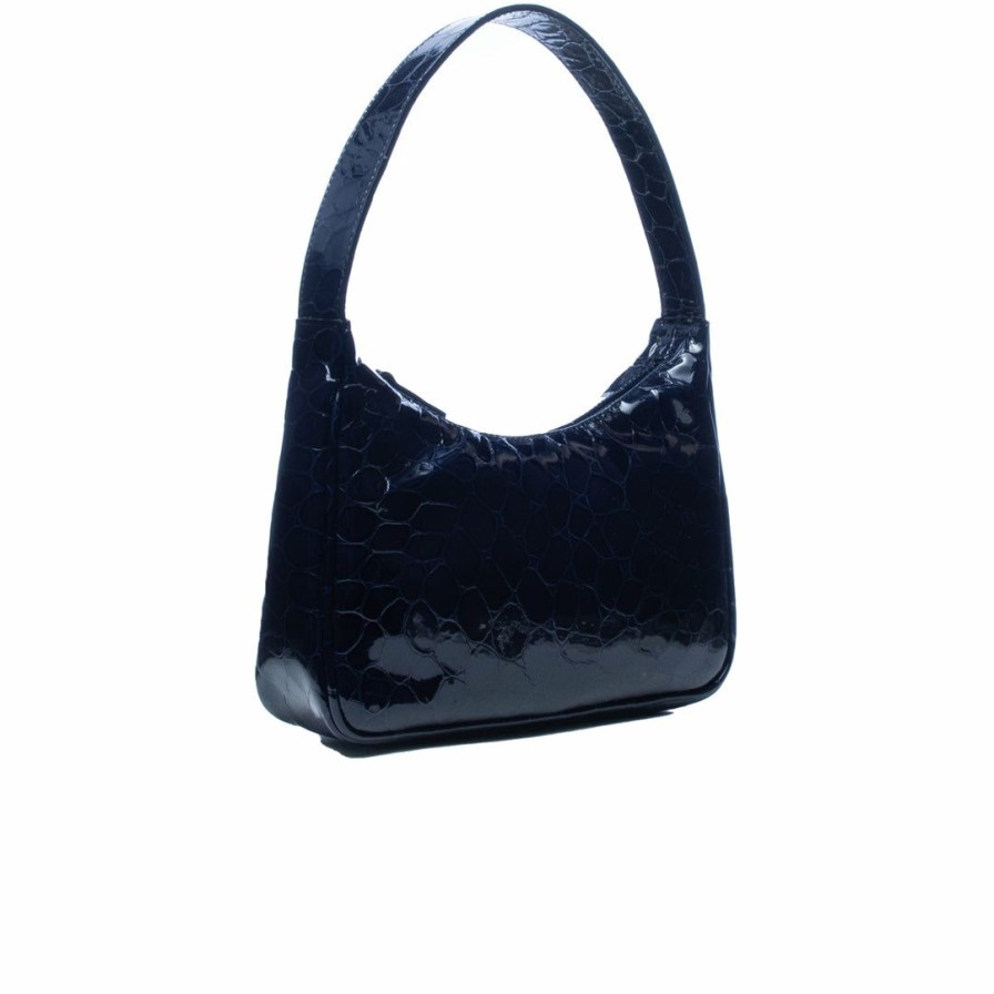 Bags L'Intervalle | L'Intervalle Bags City Navy Shiny Croco