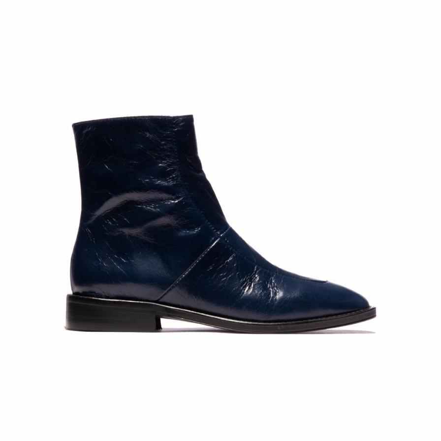 Women L'Intervalle | L'Intervalle Falcon Navy Leather