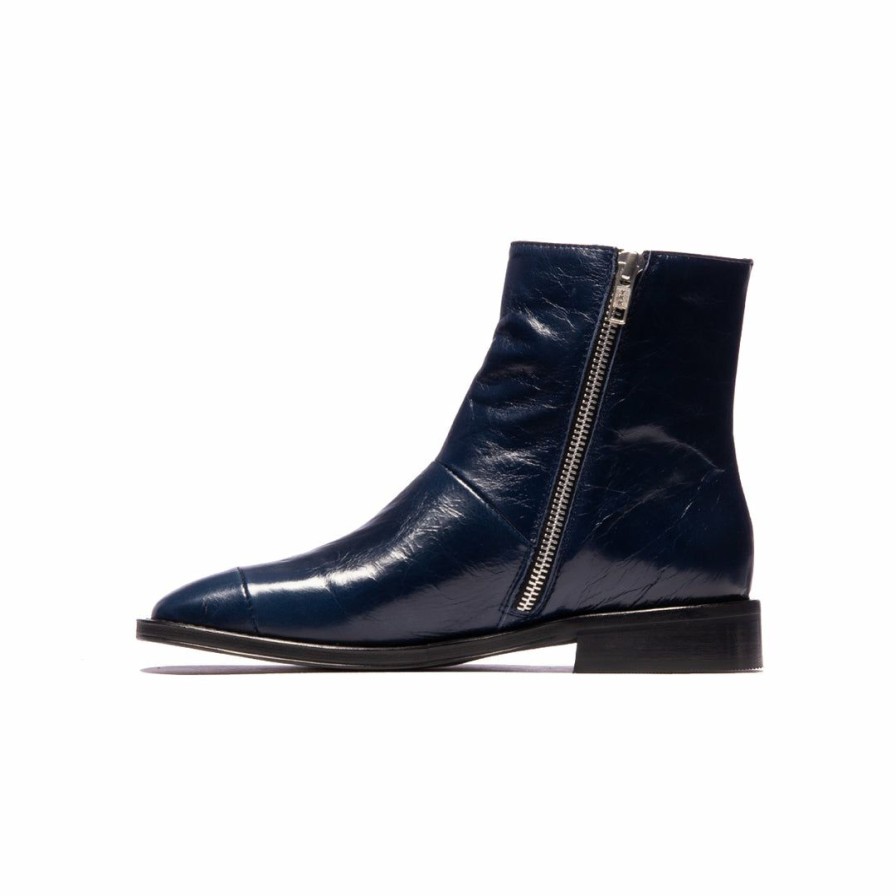 Women L'Intervalle | L'Intervalle Falcon Navy Leather