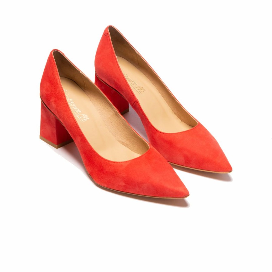 Women L'Intervalle | L'Intervalle Lariba Red Suede Women