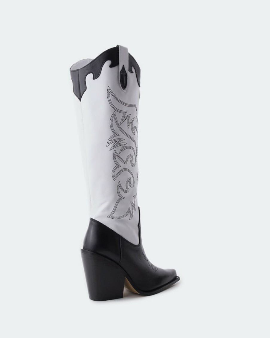 Women L'Intervalle | L'Intervalle Otis Women Black/ White Leather