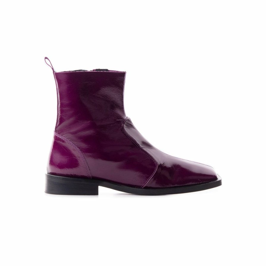 Women L'Intervalle | L'Intervalle Women Linea Raisin Leather