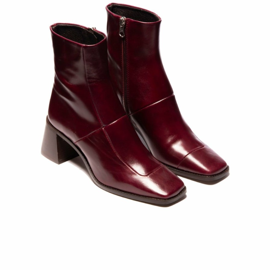 Women L'Intervalle | L'Intervalle Bendigo Bordeaux Leather Women Bordeau Leather