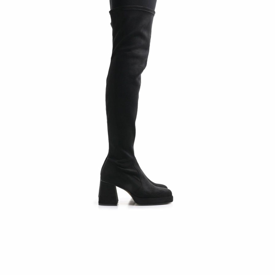 Women L'Intervalle | L'Intervalle Oakwood Women Black Suede Stretch