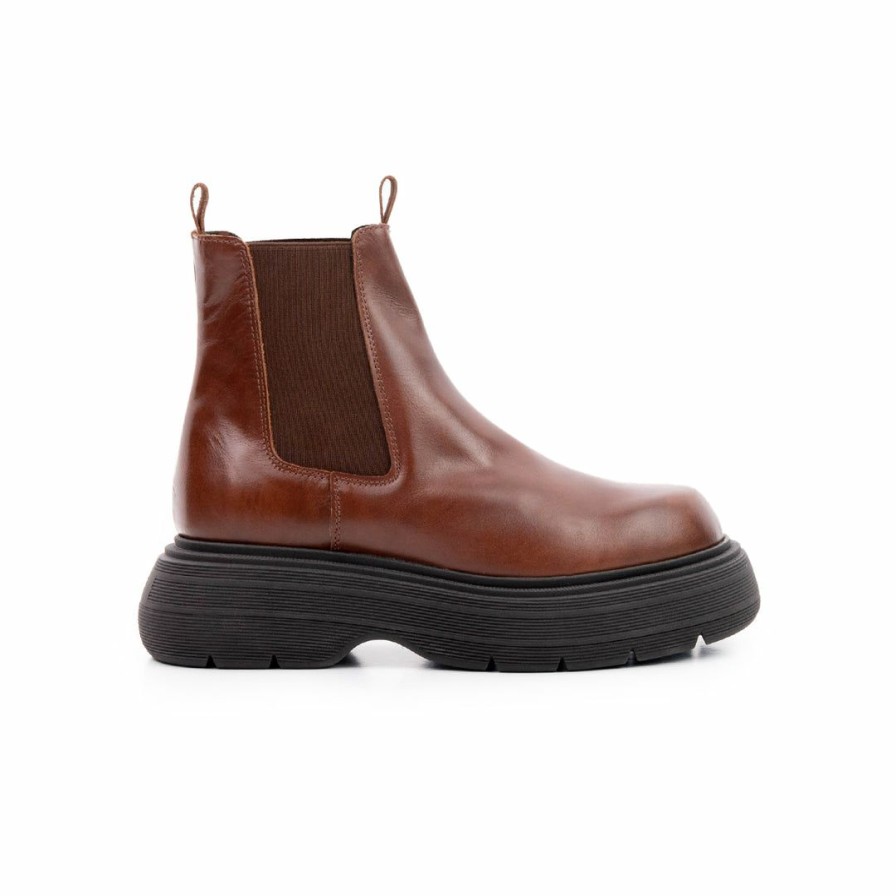 Women L'Intervalle | L'Intervalle Martos Women Chestnut Leather