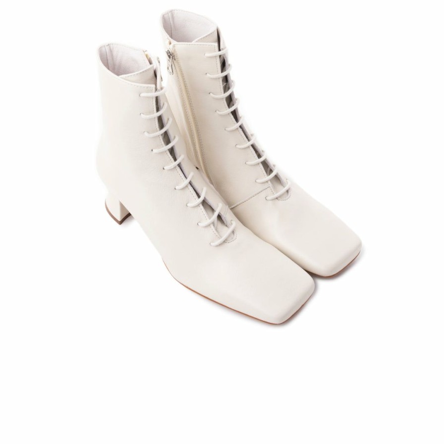 Women L'Intervalle | L'Intervalle Trafalgar Off White Leather