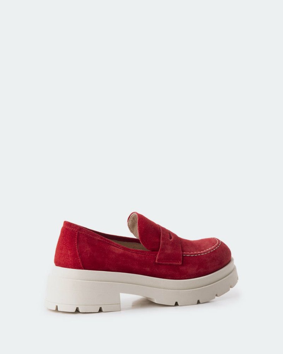 Women L'Intervalle | L'Intervalle Kappa Red Suede Women Red Suede/Suede Rouge