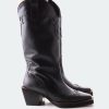 Women L'Intervalle | L'Intervalle Women Velier Black Leather Black Leather/Cuir Noir