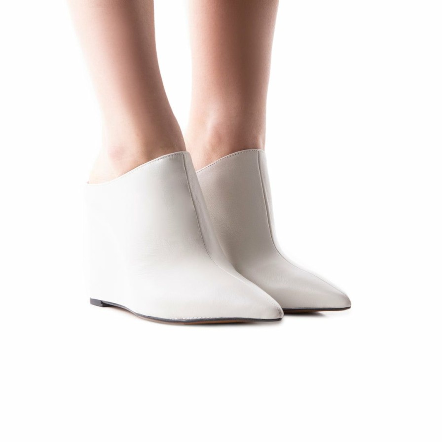 Women L'Intervalle | L'Intervalle Freya White Leather White Leather/Cuir Blanc