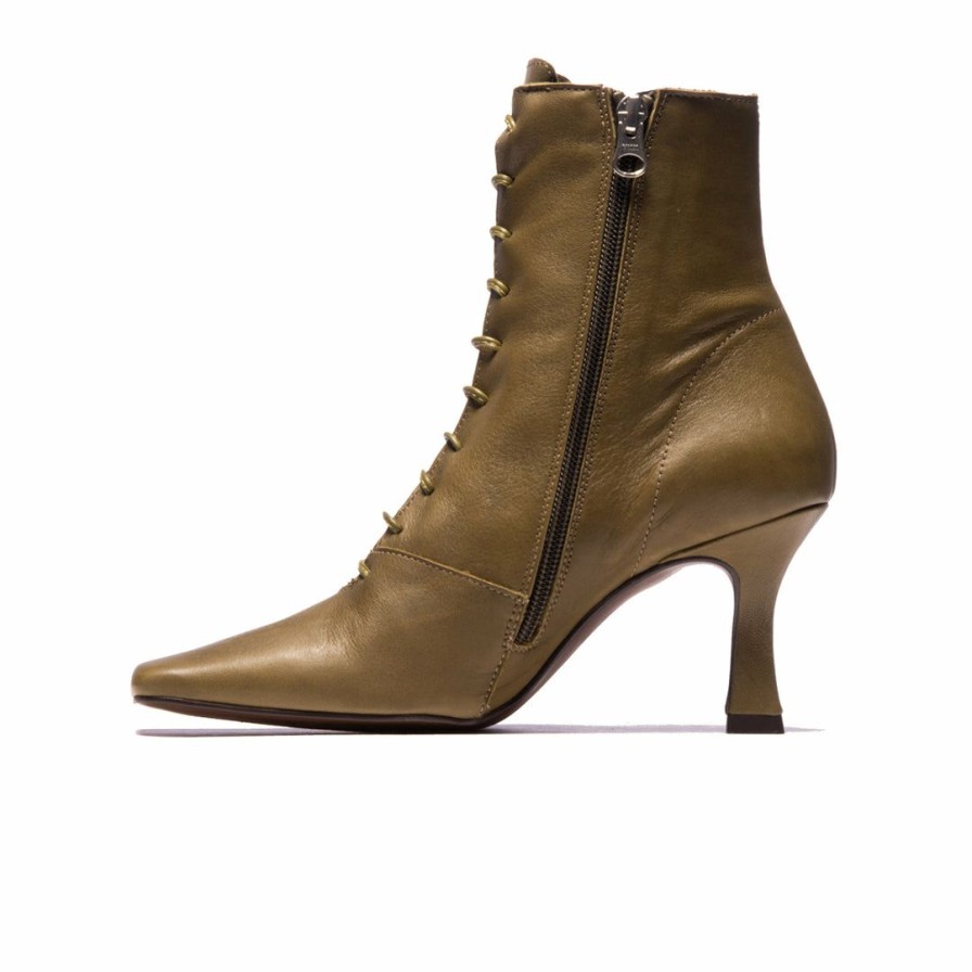 Women L'Intervalle | L'Intervalle Noble Women Olive Leather