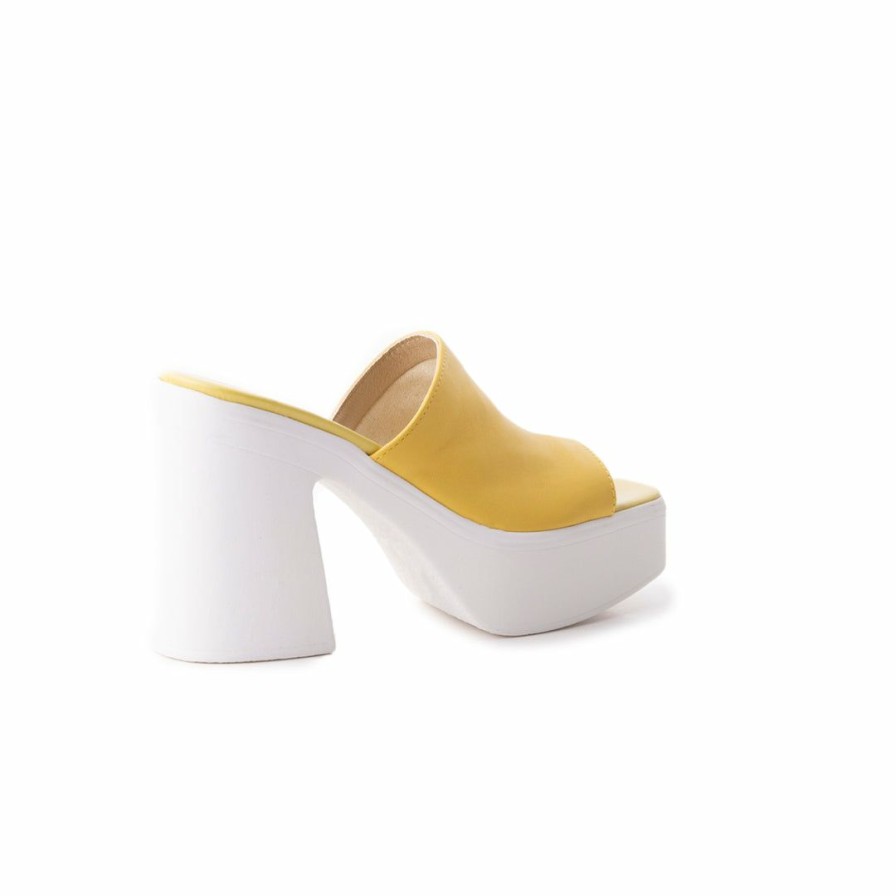 Women L'Intervalle | L'Intervalle Bassano Yellow Leather Women Yellow Leather/Cuir Jaune