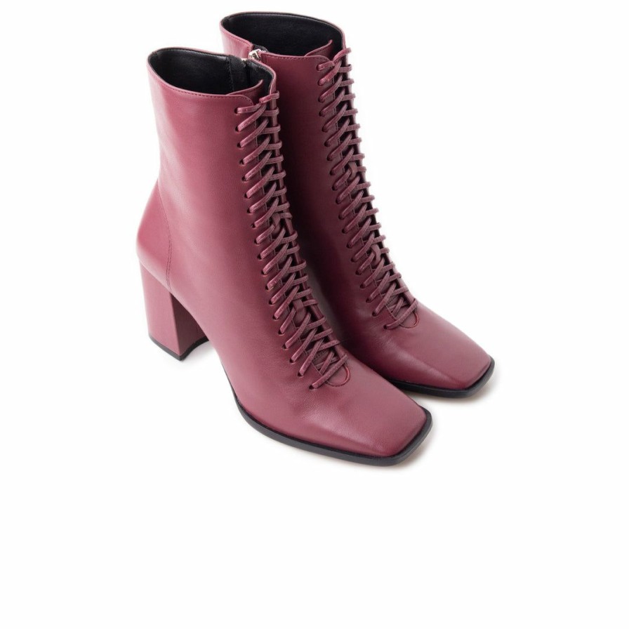 Women L'Intervalle | L'Intervalle Women Venetian Raisin Leather