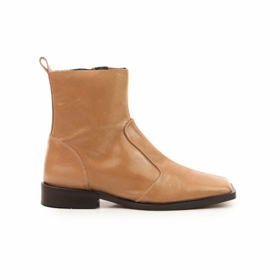 Women L'Intervalle | L'Intervalle Linea Camel Leather