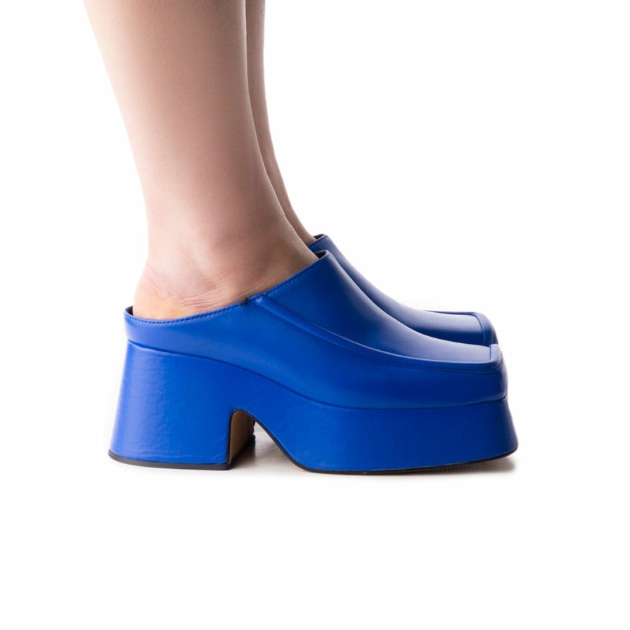 Women L'Intervalle | L'Intervalle Women Grettel Blue Leather Blue Leather/Cuir Bleu