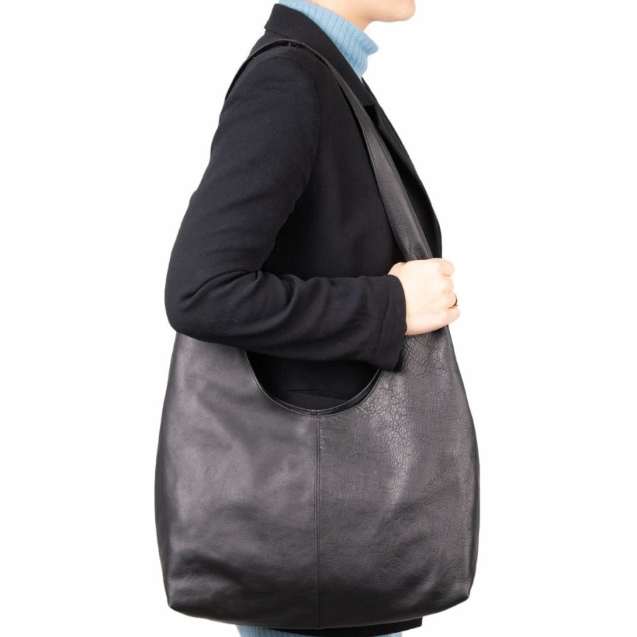 Bags L'Intervalle | L'Intervalle Women Agard Black Leather Black Leather/Cuir Noir