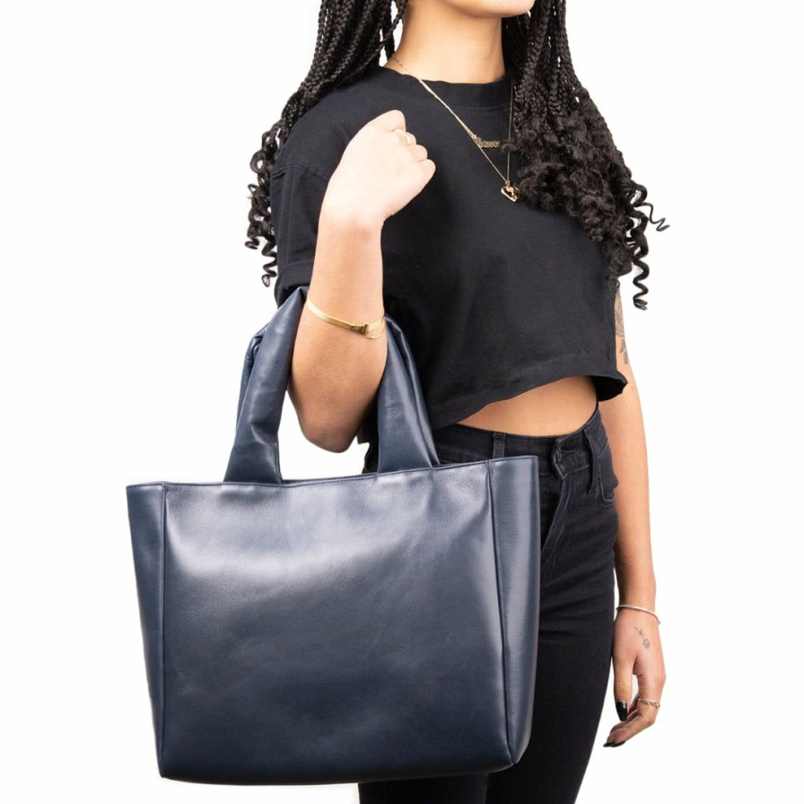 Bags L'Intervalle | L'Intervalle Sublime Dark Blue Leather Women Dark Blue Leather/Bleu Fonce Cuir