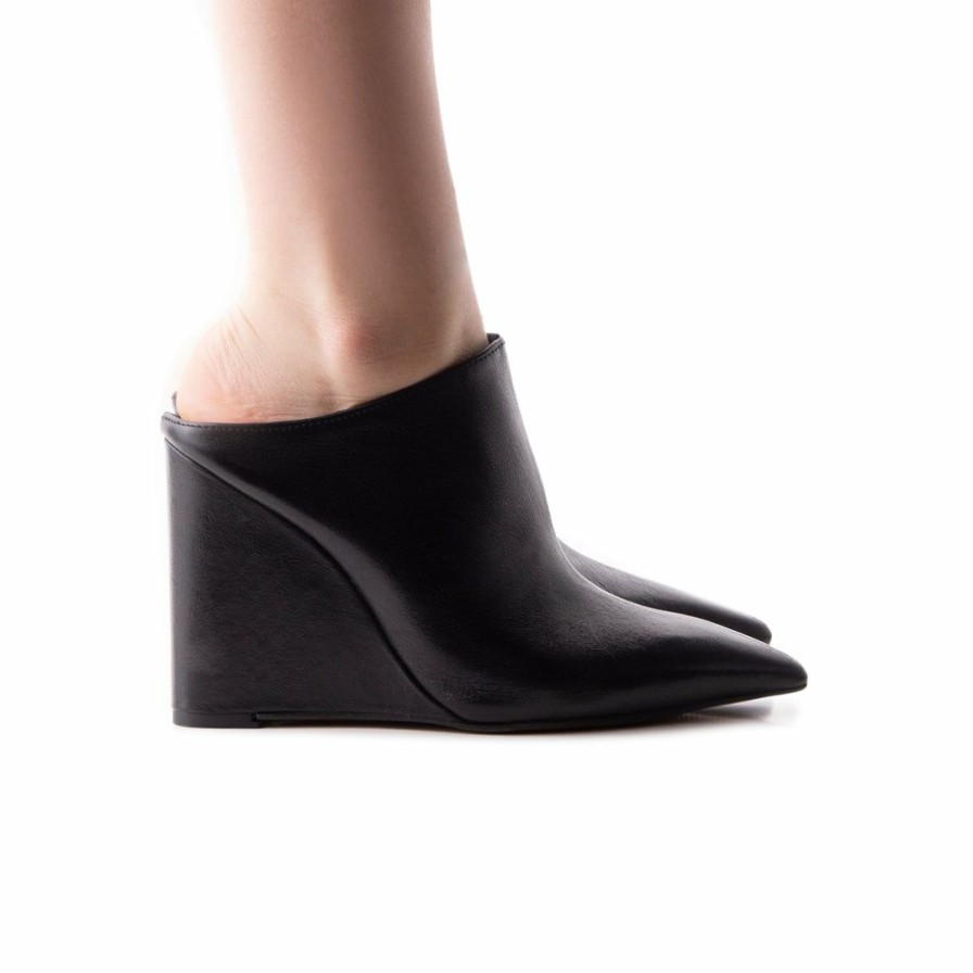 Women L'Intervalle | L'Intervalle Freya Black Leather Women Black Leather/Cuir Noir