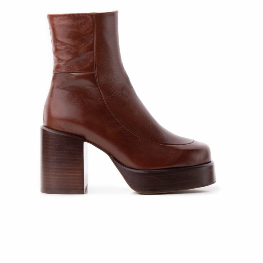 Women L'Intervalle | L'Intervalle Darby Chestnut Leather