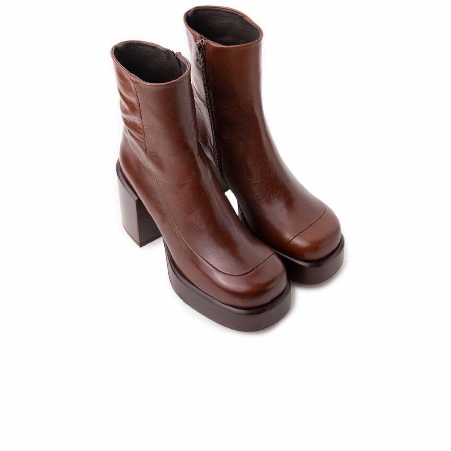 Women L'Intervalle | L'Intervalle Darby Chestnut Leather