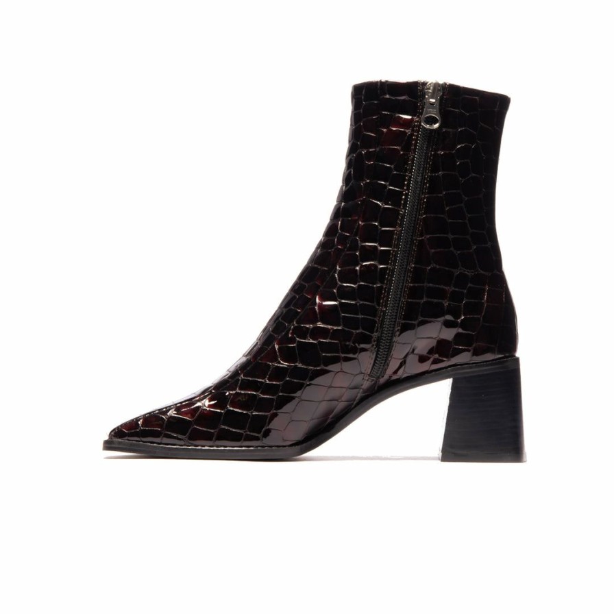 Women L'Intervalle | L'Intervalle Bogart Bordeaux Shiny Croco Bordeau Shiny Croco