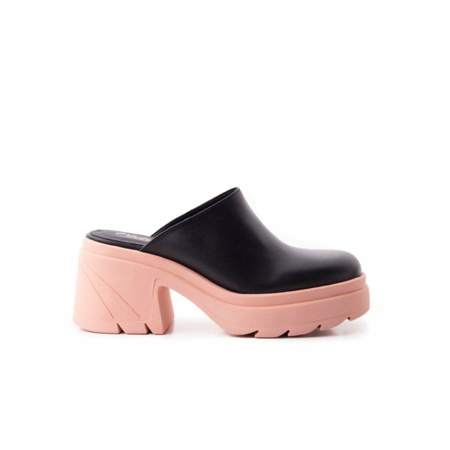 Women L'Intervalle | L'Intervalle Women Silla Black/Pink Leather