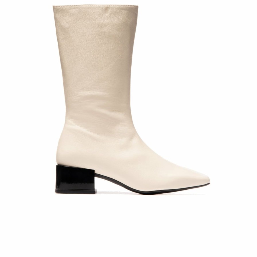 Women L'Intervalle | L'Intervalle Milton Women Off White Leather