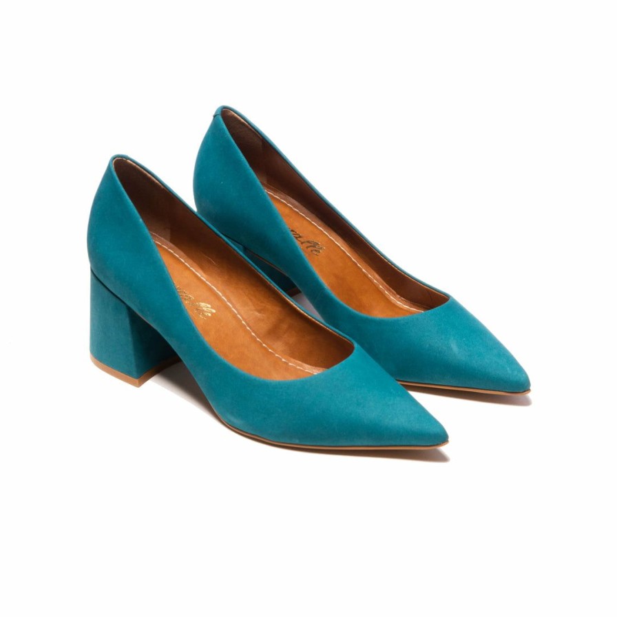 Women L'Intervalle | L'Intervalle Josephine Teal Nubuck