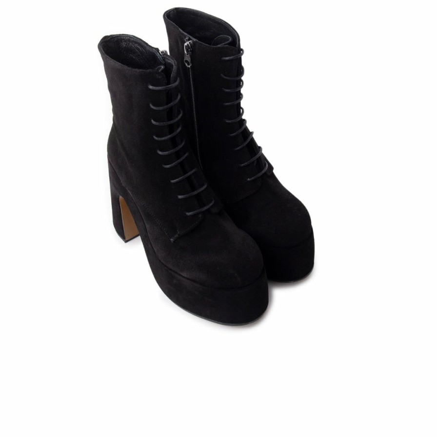 Women L'Intervalle | L'Intervalle Mellow Black Suede Women Black Suede/Noir Suede