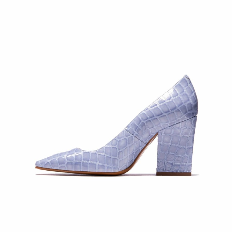 Women L'Intervalle | L'Intervalle Women Divia Blue Croco