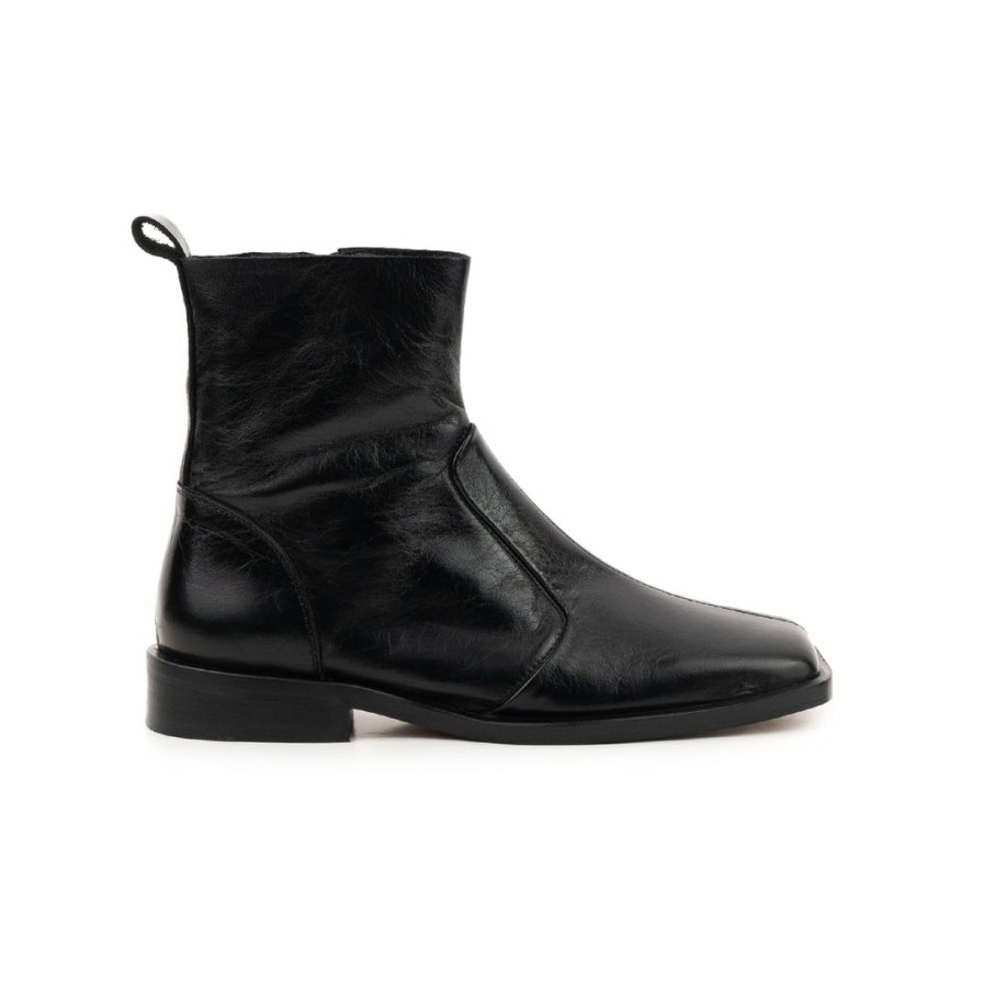 Women L'Intervalle | L'Intervalle Linea Women Black Leather