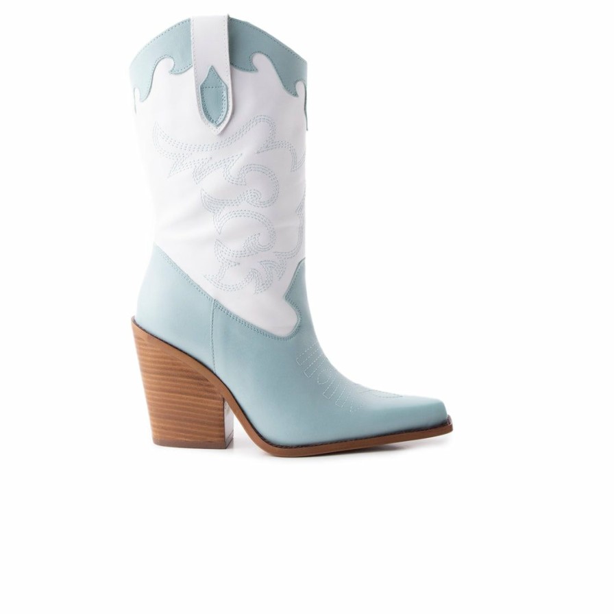 Women L'Intervalle | L'Intervalle Women Cavalia Light Blue Leather Light Blue Leather/Cuir Bleu Pale