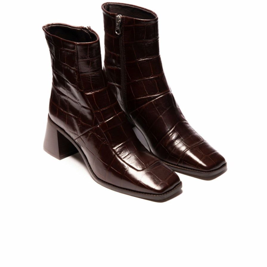 Women L'Intervalle | L'Intervalle Bendigo Women Brown Croco