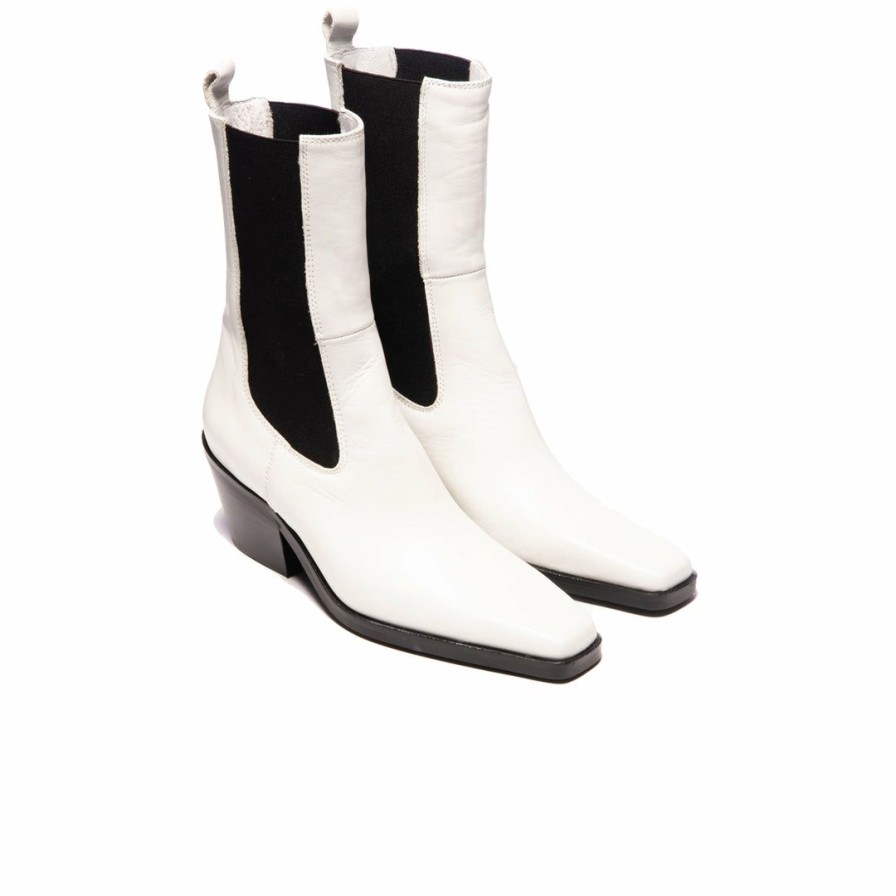 Women L'Intervalle | L'Intervalle Women Alacantra White Leather