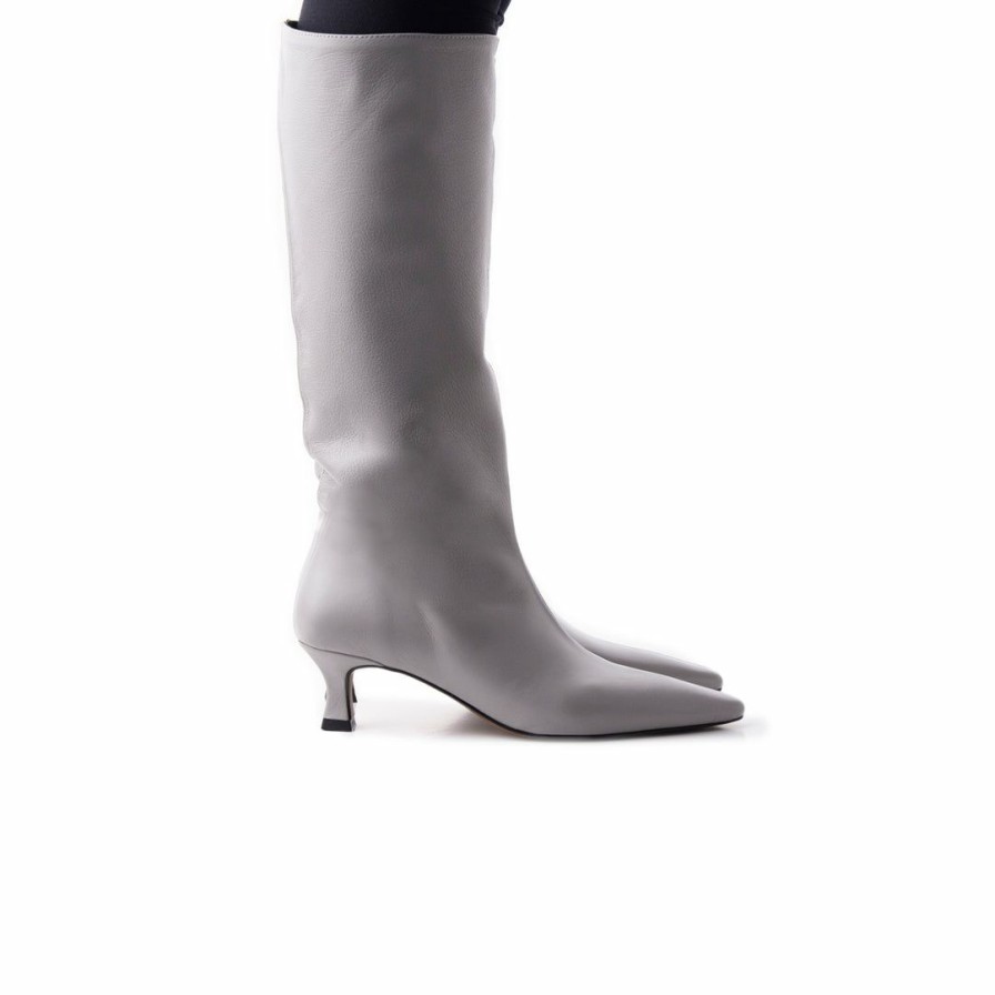 Women L'Intervalle | L'Intervalle Merit Light Grey Leather