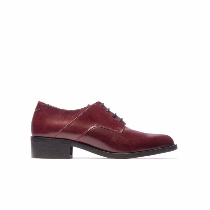 Women L'Intervalle | L'Intervalle Raven Burgundy Leather