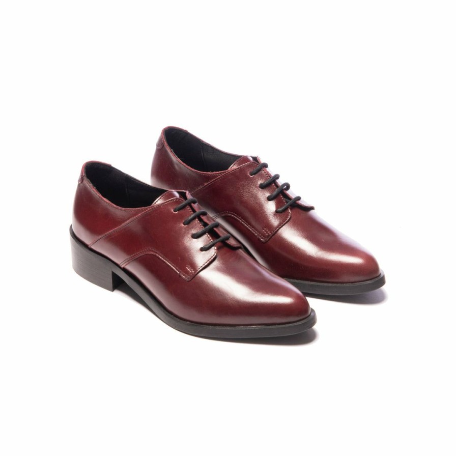 Women L'Intervalle | L'Intervalle Raven Burgundy Leather