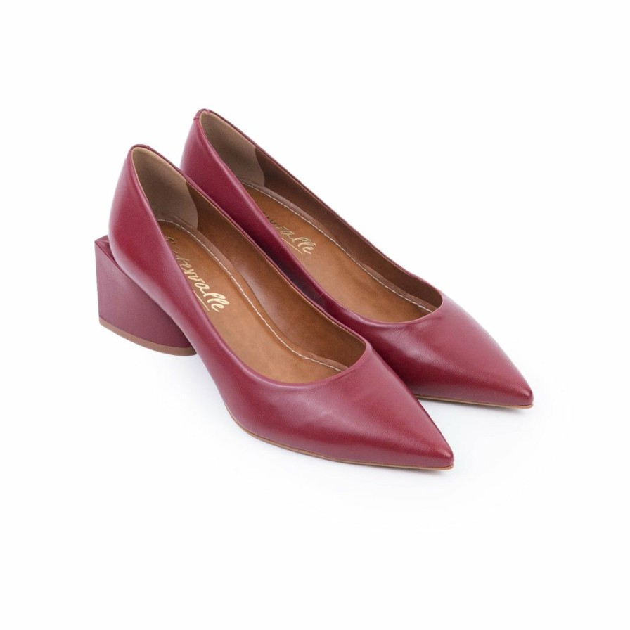 Women L'Intervalle | L'Intervalle Women Emilia Burgundy Leather