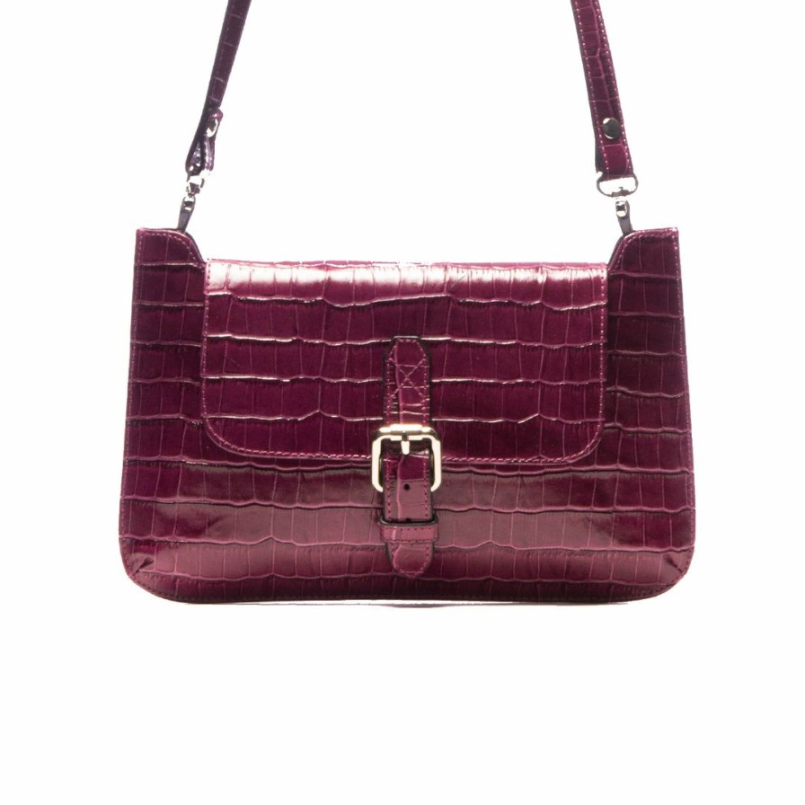 Bags L'Intervalle | L'Intervalle Solange Women Berry Croco