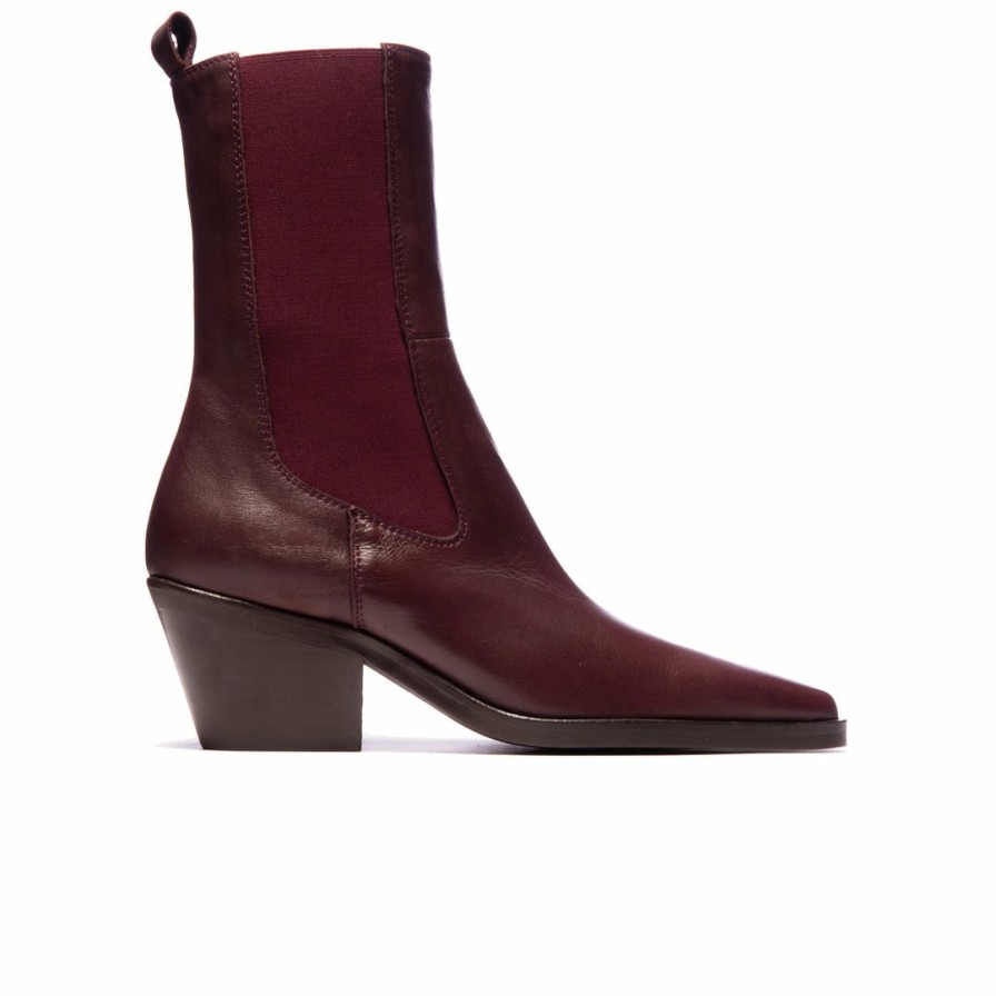 Women L'Intervalle | L'Intervalle Alacantra Bordeaux Leather Bordeau Leather