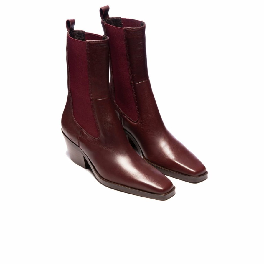 Women L'Intervalle | L'Intervalle Alacantra Bordeaux Leather Bordeau Leather