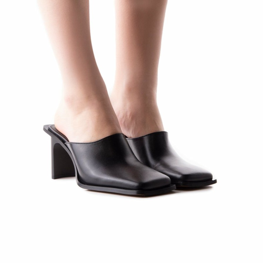 Women L'Intervalle | L'Intervalle Women Aglaia Black Leather Black Leather/Cuir Noir