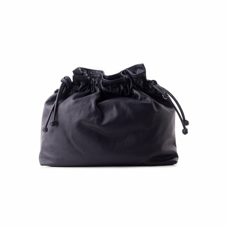 Bags L'Intervalle | L'Intervalle Thalassa Dark Blue Leather Women Dark Blue Leather/Bleu Fonce Cuir