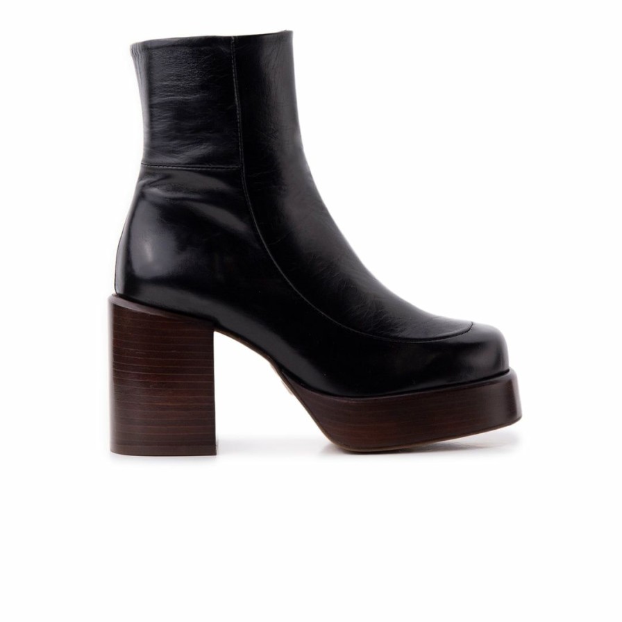 Women L'Intervalle | L'Intervalle Darby Black Leather