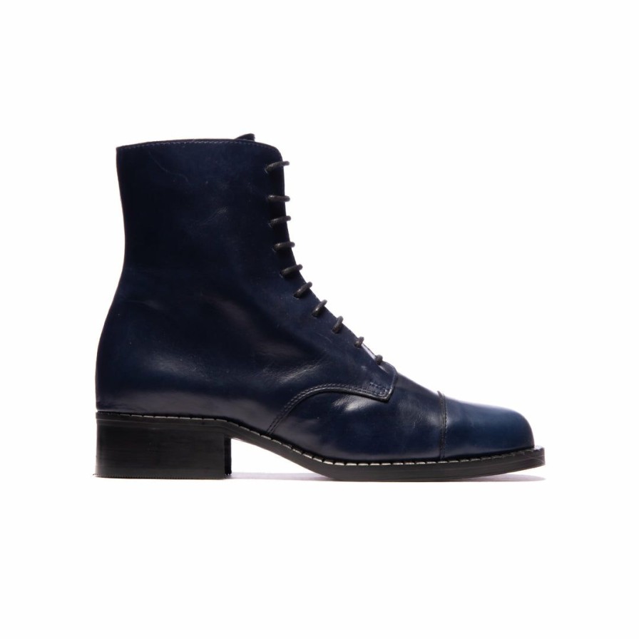 Women L'Intervalle | L'Intervalle Antibes Women Navy Leather