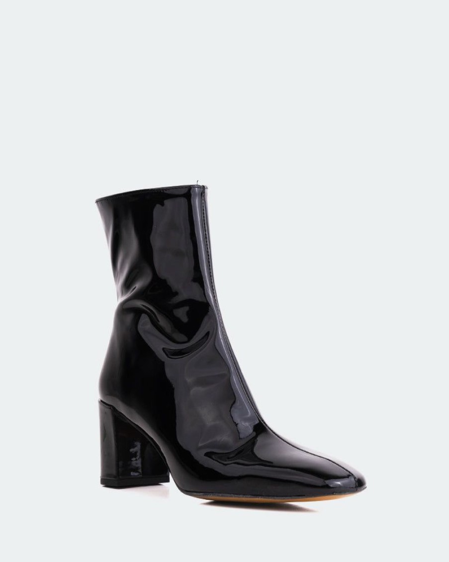 Women L'Intervalle | L'Intervalle Boots Jepson Black Patent Black Patent/Cuir Vernis Noir