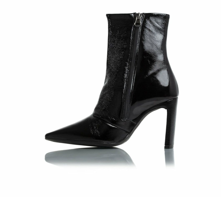 Women L'Intervalle | L'Intervalle Lyon Black Naplack Leather Ankle Boots Women