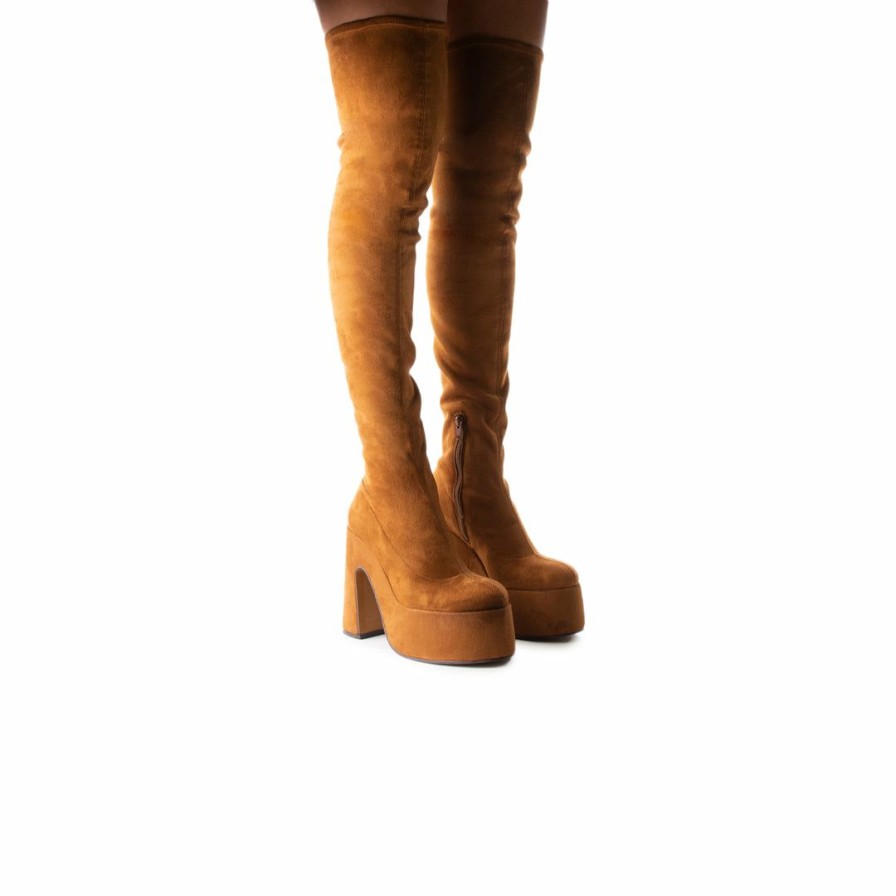 Women L'Intervalle | L'Intervalle Finesse Brown Suede Stretch Brown Suede Stretch/Brun Suede