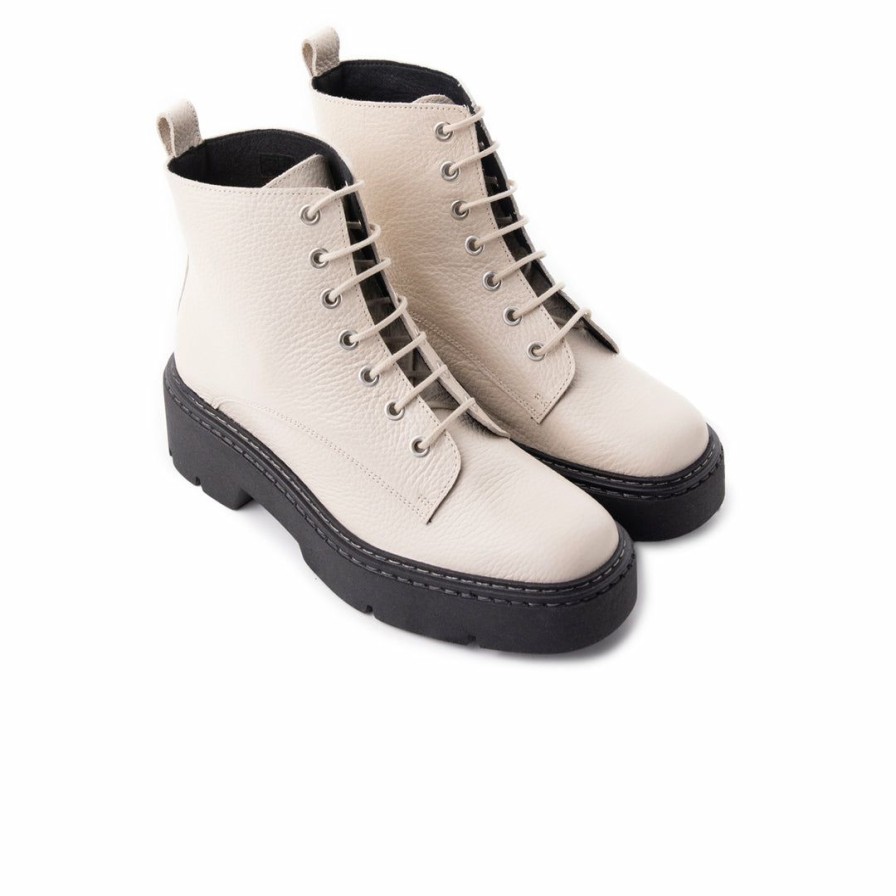 Women L'Intervalle | L'Intervalle Women Springfield Off White Leather