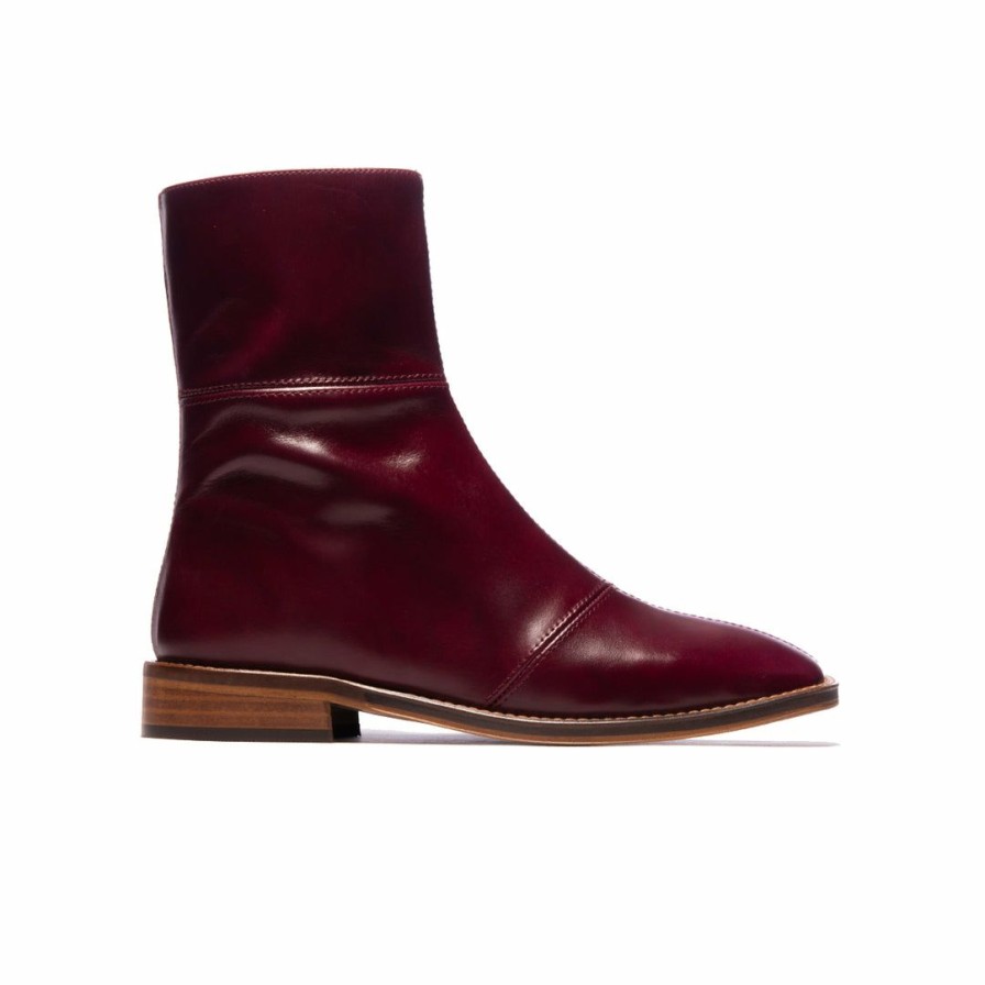 Women L'Intervalle | L'Intervalle Brunswick Bordeaux Leather Bordeau Leather