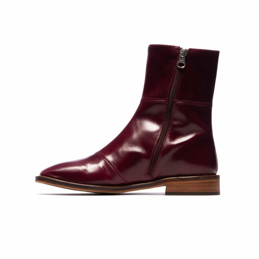 Women L'Intervalle | L'Intervalle Brunswick Bordeaux Leather Bordeau Leather